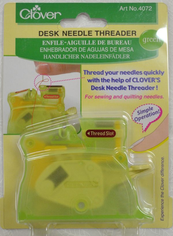 Clover Desk Needle Threader Green Art No. 4072