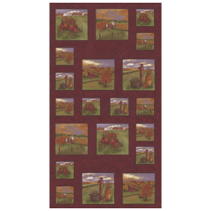Moda Holly Taylor Country Charm 6790 13 Rustic Red Panel