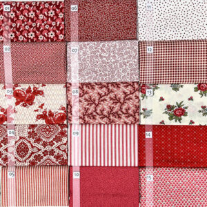 01B Rood serie Quiltstof Patchworkstof