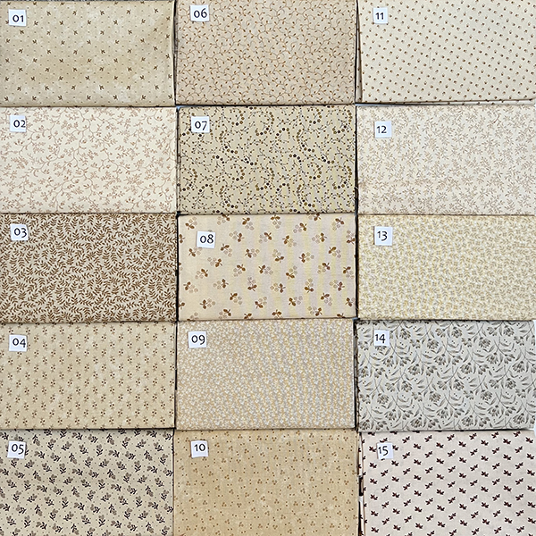 11B Beige Crème Shirtings serie Quiltstof Patchworkstof