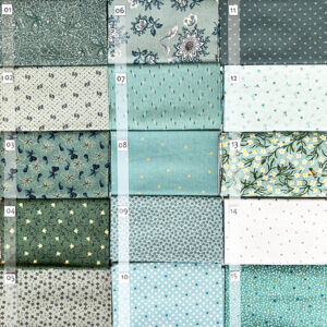 18A Turquoise serie Quiltstof Patchworkstof