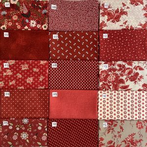 01A Rood serie Quiltstof Patchworkstof