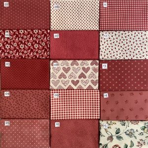 01B Rood serie Quiltstof Patchworkstof