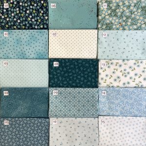18A Turquoise serie Quiltstof Patchworkstof