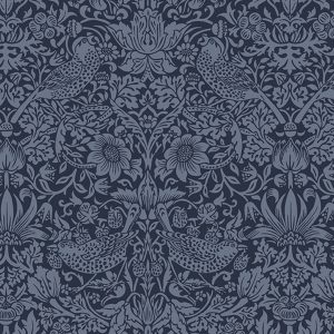 Standen by William Morris Straw Berry Thief 125 QBWM001 Blue Backing