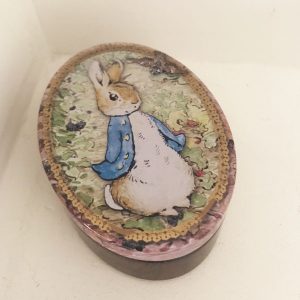 Beatrix Potter Peter Rabbit met vogeltje blikje