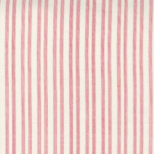 Moda Bunny Hill Designs Prairie Days Country Stripe Milk White Red 2997 11