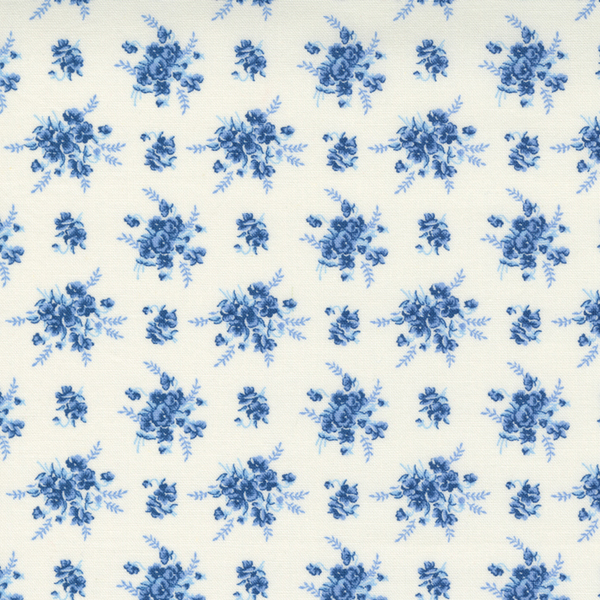 Moda Bunny Hill Designs Prairie Days Milk White Blue 2992 14