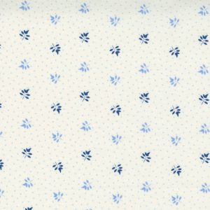 Moda Bunny Hill Designs Prairie Days Seedlings Milk White Blue 2994 14