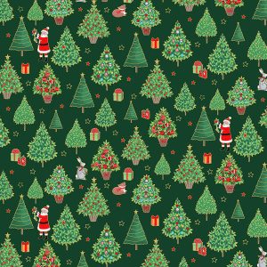 Makower Merry Christmas Trees 2481 G