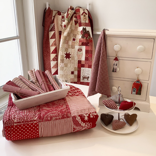 Deense handgemaakte Quilt 'Christmas Unique' patchwork