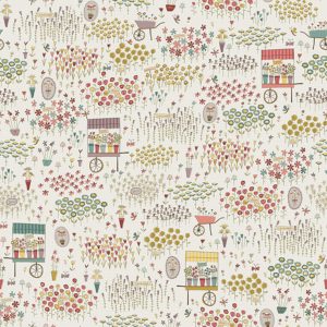 Henry Glass Fabrics Anni Downs Market Garden 2902-44 Cream