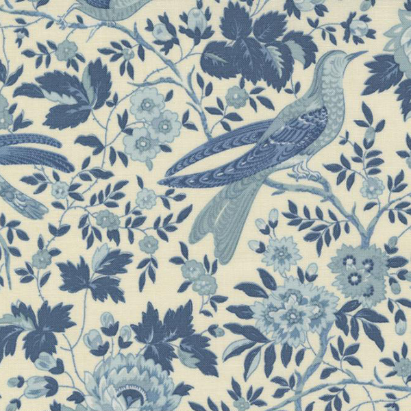 Moda French General Bleu de France Pearl Valliere Florals Bird 13930 14