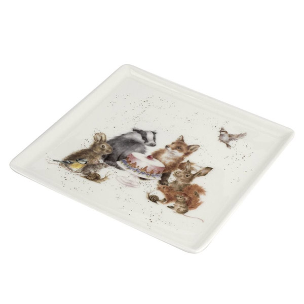 Wrendale Hannah Dale Woodland Party Square Plate