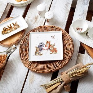 Wrendale Hannah Dale Woodland Party Square Plate