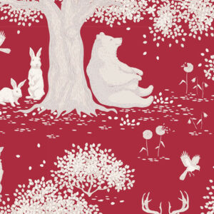 Tilda Woodland 100293 Carmine Quiltstof