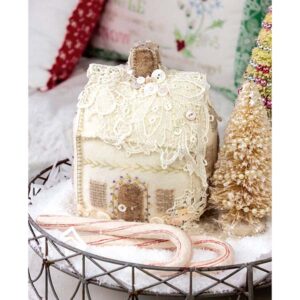 Crabapple Hill Lacy Wool Cookie House Pincushion