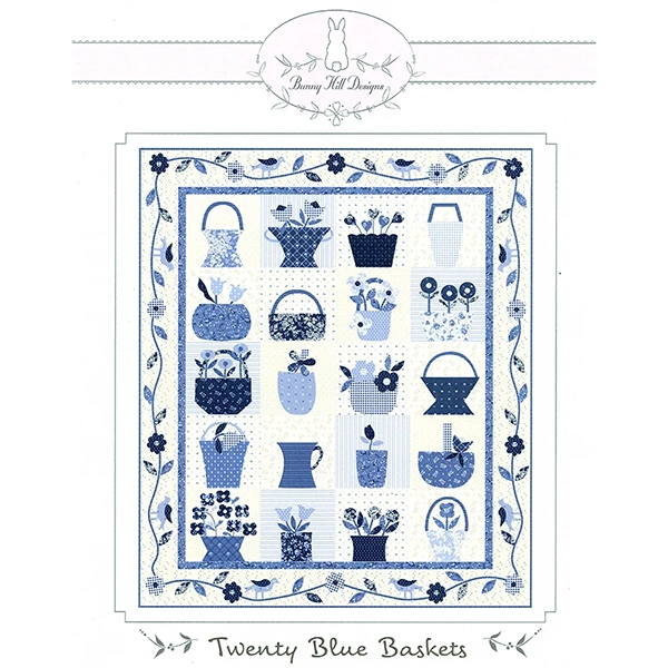 Bunny Hill Designs Twenty Blue Baskets patroon