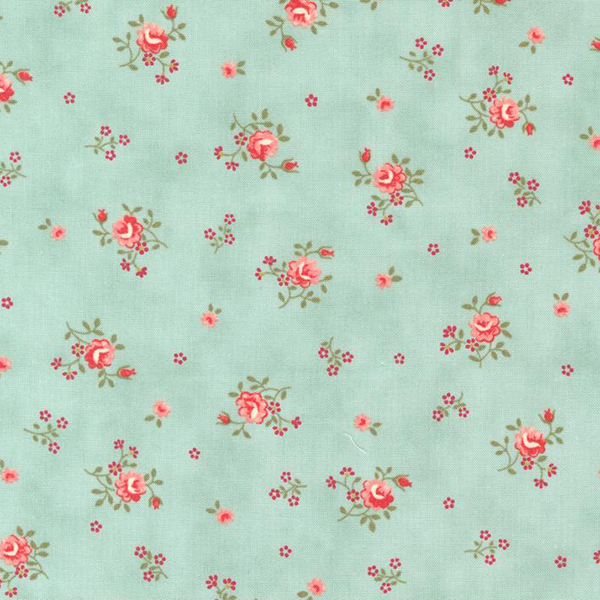 Moda Howard Marcus & 3 Sisters Collections Etchings Aqua 44336 12 Peaceful Posies Small Floral Ditsy