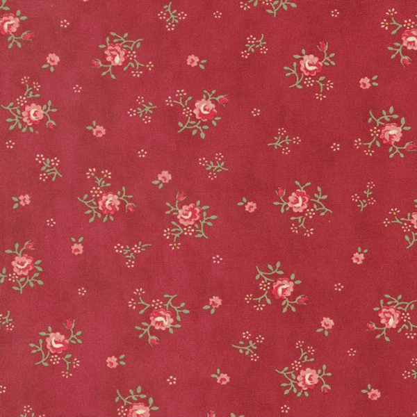 Moda Howard Marcus & 3 Sisters Collections Etchings Red 44336 13 Peaceful Posies Small Floral Ditsy