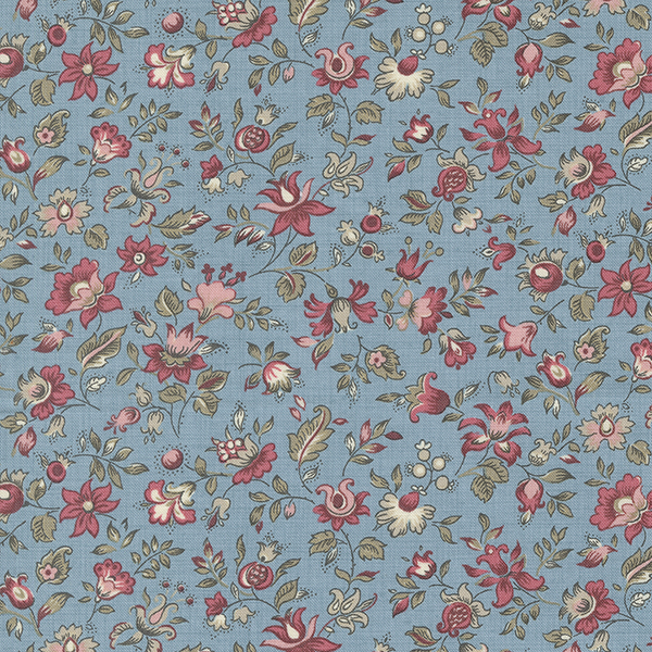 Moda French General Antoinette French Blue 13952 14 Picardie Small Floral