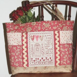 The Birdhouse patchwork Designs True Friends Tote Bag