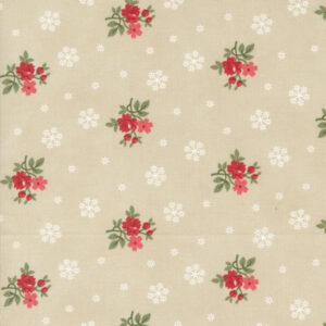Moda 3 Sisters A Christmas Carol Parchment 44355 12 Floral Flurries Small Floral Snowflakes