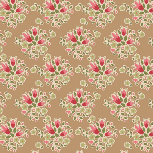 Tilda Fabrics Creating Memories Winter Reds and Greens 130148 Lulu Sand