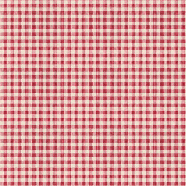 Tilda Fabrics Creating Memories Winter Reds and Greens 160087 Gingham Red