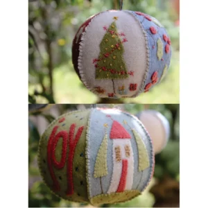 Hatched and Patched Anni Downs Joyful Xmas Bauble