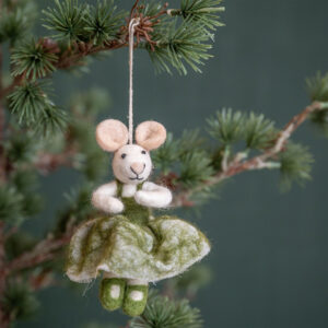 Sjaal met Verhaal Hanger Muis Ballerina Groen