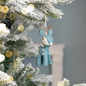 Sjaal met Verhaal Hanger Rendier Blauw