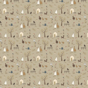 Windham Fabrics L'atelier Perdu Petite Jeanne 53942-3 Prairie Walk Taupe 2512-426