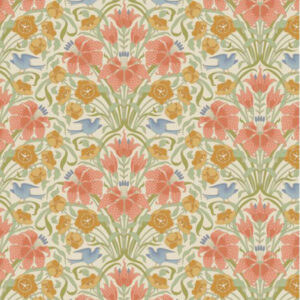 Tilda 110 Songbird Coral 100645 Stof om te Quilten