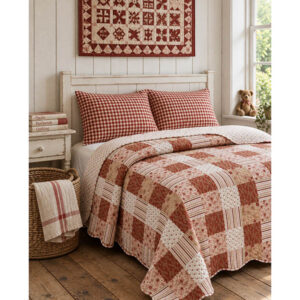 Franse Blokkenquilt 140 x 200 cm Kant en Klaar!