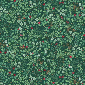 Makower Country Christmas Evergreen Green 234 G Stof om te Quilten