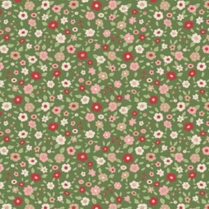 Tilda Creating Memories Winter Reds and Greens 130145 Evie Green Stof om te Quilten