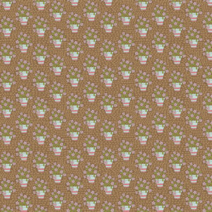 Devonstone The Birdhouse Patchwork Designs Out & About Flower Pot Brown DV7763