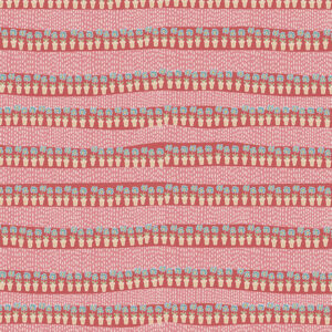 Devonstone The Birdhouse Patchwork Designs Out & About Flower Stripe Pink DV7765