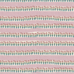 Devonstone The Birdhouse Patchwork Designs Out & About Flower Stripe Plum DV7766