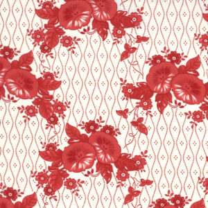 Moda Minick & Simpson Roselyn Morning Glory Ivory Red 14911 16