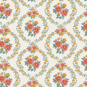 100682 Tilda Village Life Mable Warm Cream Stof om te Quilten